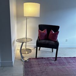 Lamp, Chair And Table