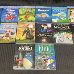 Lot of 14 Studio Ghibli Films Blu-Ray + DVD’s 