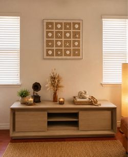Modern Light Wood TV Stand / Media Console