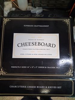Cheese board made at a bamboo