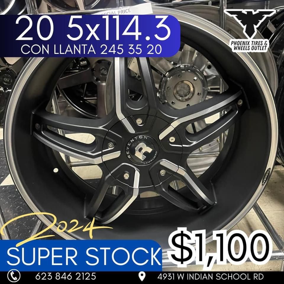 20” WHEELS AND TIRE PACKAGE FOR CARS 623 846 2125 PHOENIX TIRES AND