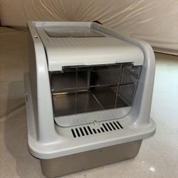 Large Enclosed Stainless Steel Litter Box