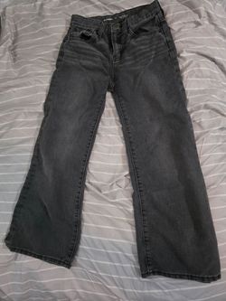 2 pairs of wide-leg jeans for girls, Old Navy, size 10, blue and black-gray.