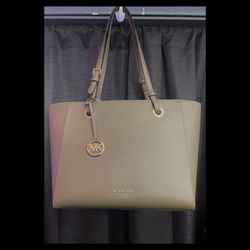 Michael Kors Walsh Leather Green Tote Handbag **New**