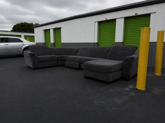 Grey sectional couch