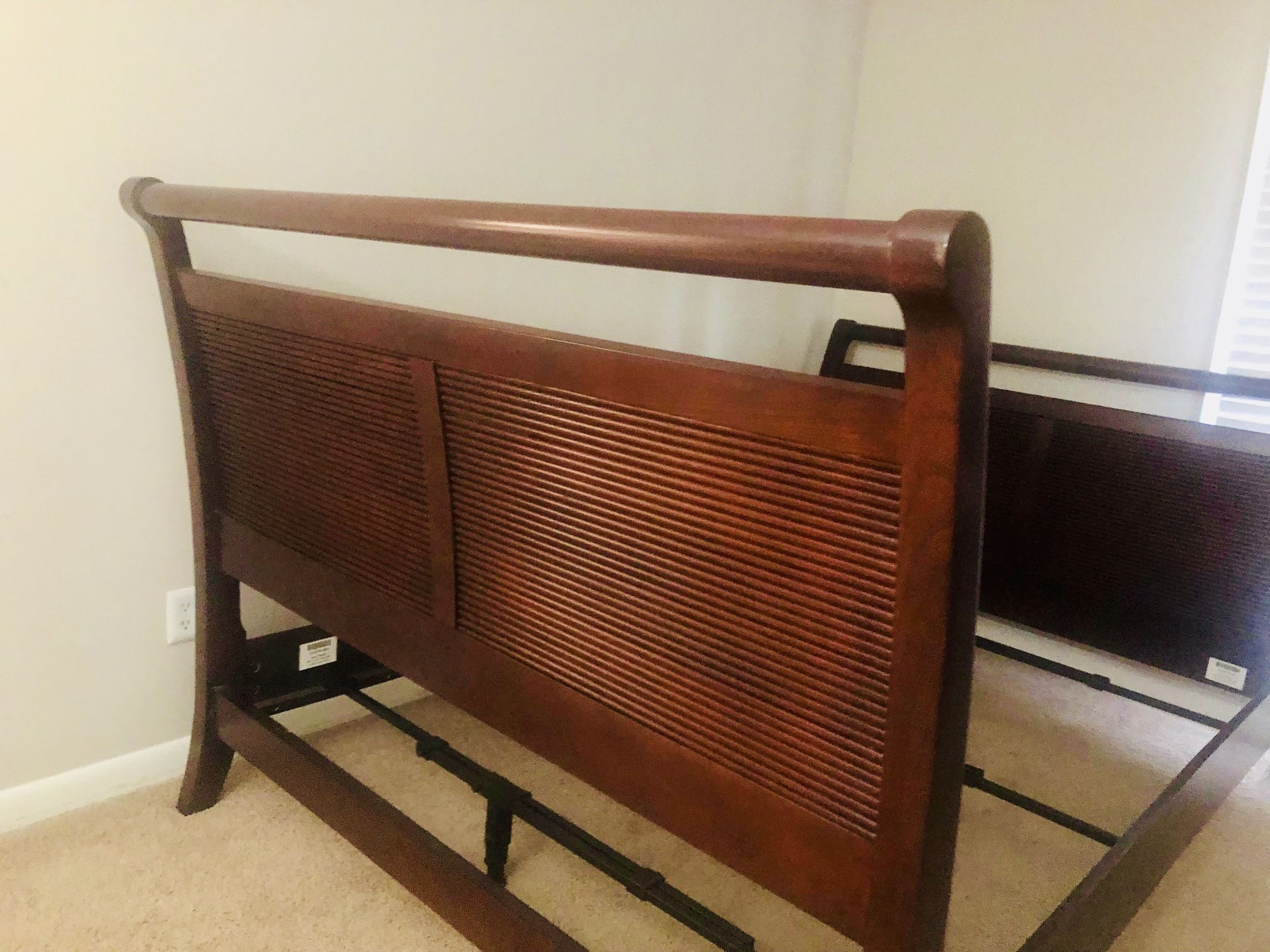 Wooden Bed Frame and Mattress