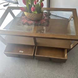 Cocktail Table With Casters MGNABOT20  Measurements: 48” W by 26” D by 18.63”H