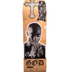 Tupac Skateboard Art Piece 
