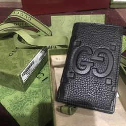 Gucci Jumbo gg Card Wallet New Black 