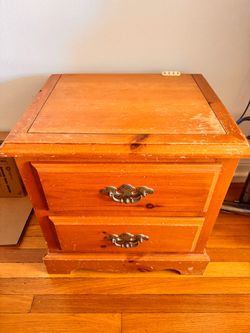 $20 Moving Sale – Solid Wood 2-Drawer Nightstand – Must Go