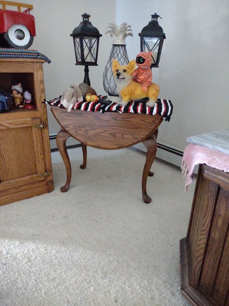 Genuine Tiger Wood End Table