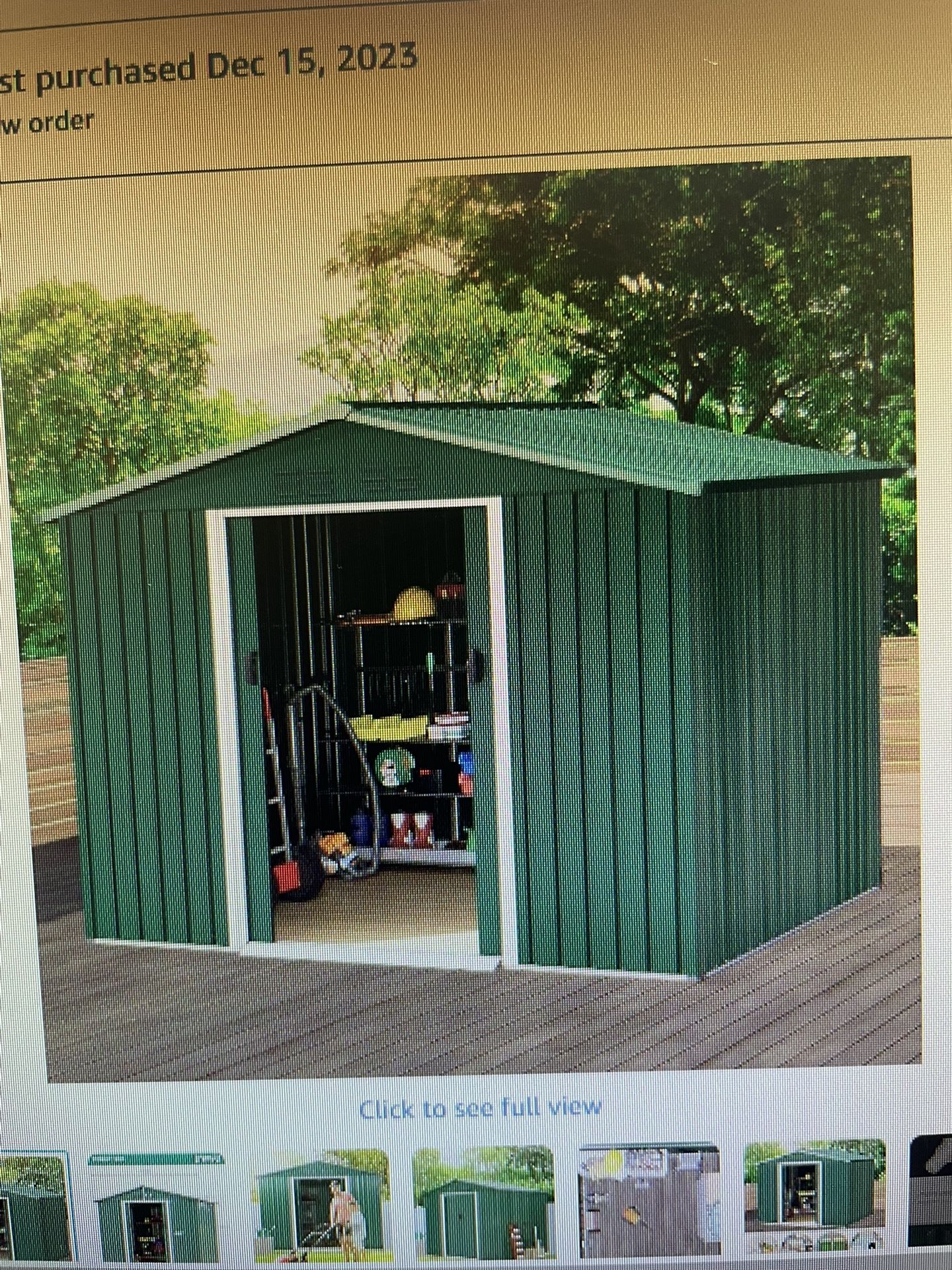 8x6 Outdoor Shed (Green)