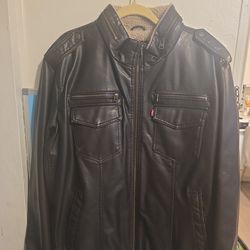 Levi's bomber jacket brown leather