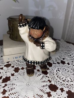 Vintage C Alan Johnson Eskimo Figure 