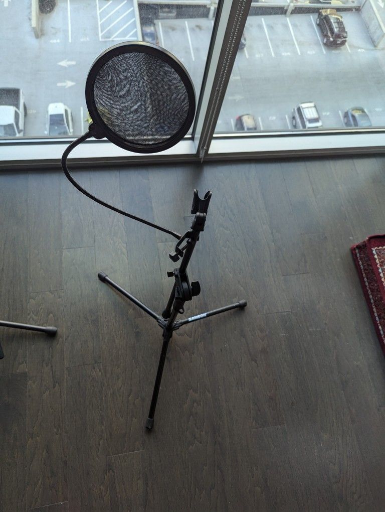 Mic stand with filter