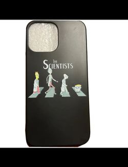 iPhone 13 Pro Max Soft Silicone Case the scientist featuring Frink Jr., Rick, Farnsworth, and Dexter