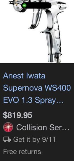 Anest Iwata Supernova WS400 Evo 1.3 Spray gun