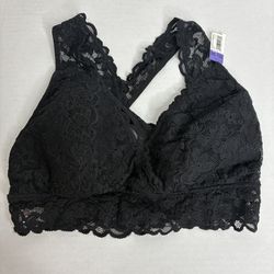 No Boundaries NWT Black Bralette XXL Racerback Wireless
