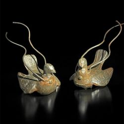 Jan Barboglio Candle Holder BIRD Iron 🌹 DOVE hand FORGED 9x4 sculpture figure