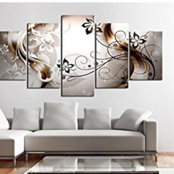 Floral Canvas Wall Art Artwork 5 pcs Abstract