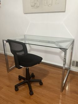 Clear Glass Desk