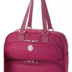 JOY Mangano Burgundy Luggage Tote 