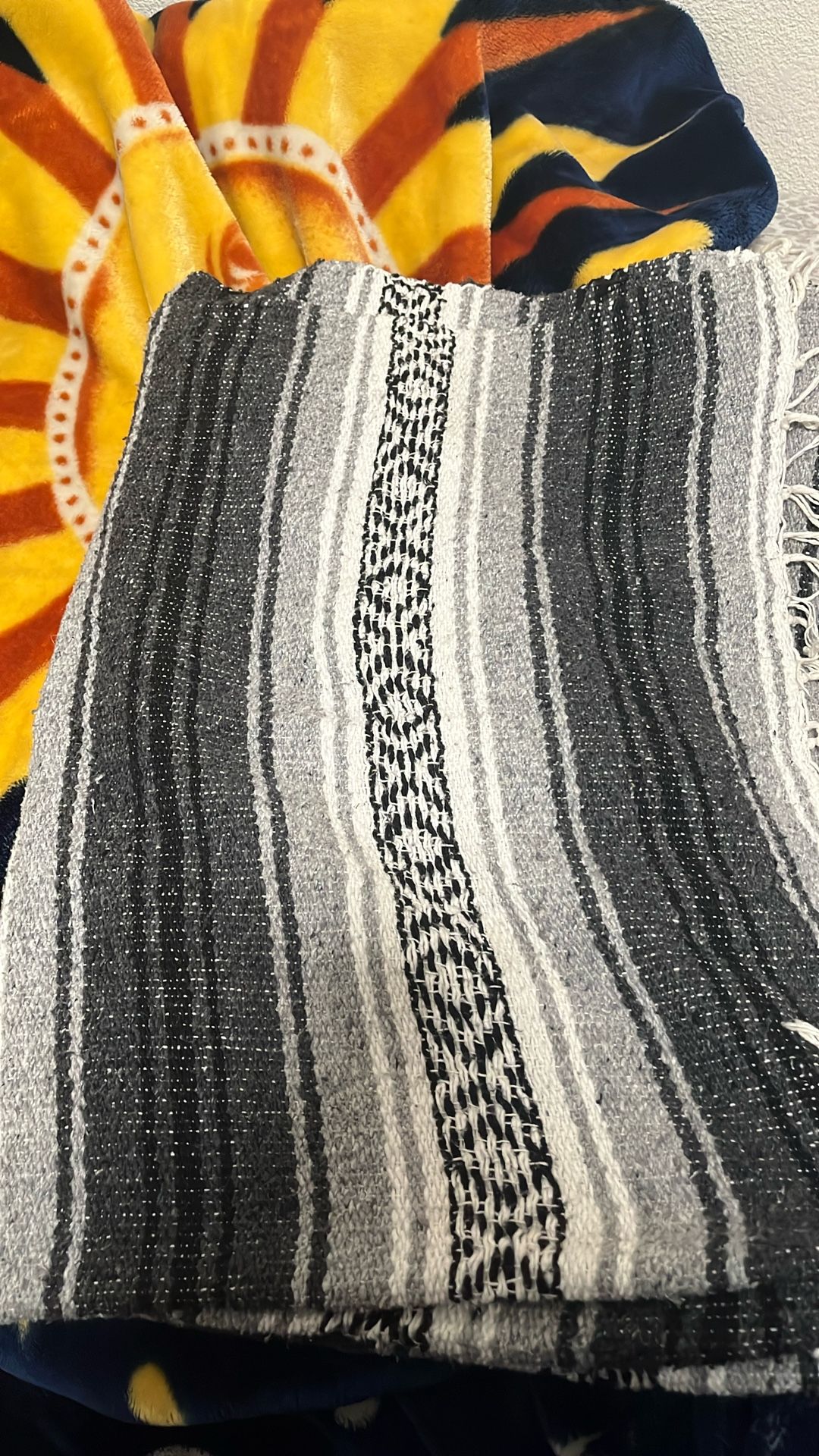 Black And White Blanket From Mexico