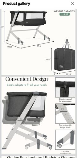 Evolur sleep Baby Bassinet- $80 
No stains or tears. Only used for 2 months. All parts included.