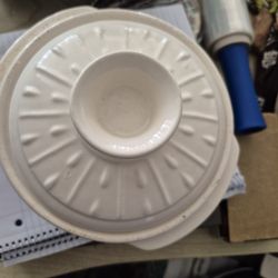 Vintage Home Stoneware M=C cassarol dish with lid