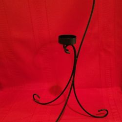 Black Vintage Metal Votive Candle Holder 15" High  9" Base