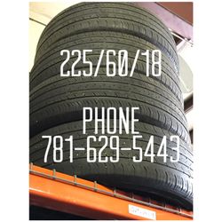 Used Tire For Sale 225/60/18 $160 All Four free mounting and Balancing