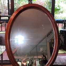 Leopold Stickley Original Cherry Valley Oval Mirror 27" x 33" Vintage Wood