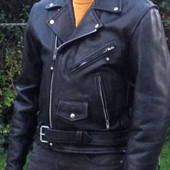 Leather biker jacket Size 40