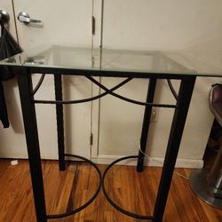 Glass top table $60