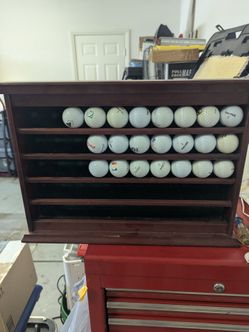 Golf ball display case wall mount