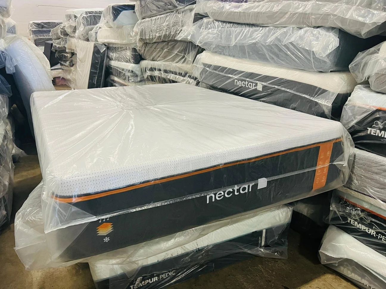 KING MATTRESS NECTAR PREMIER COPPER MEMORY FOAM ORANGE 