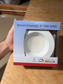 4 in Retrofit Downlight 15W 4000K- up to 15 available