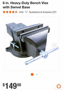6 in. Heavy-Duty Bench Vise with Swivel Base