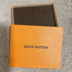 Authentic Louis Vuitton Classic Storage Gift Box Orange 6.25x5.25x1.25” Chocolate box only  This is for the chocolate box only box only  Has oil stain
