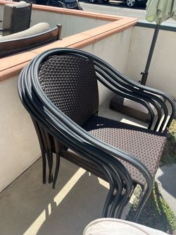 Patio Chairs x 4,  Stackable