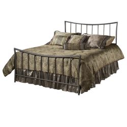 Queen Pewter Metal Bed Frame