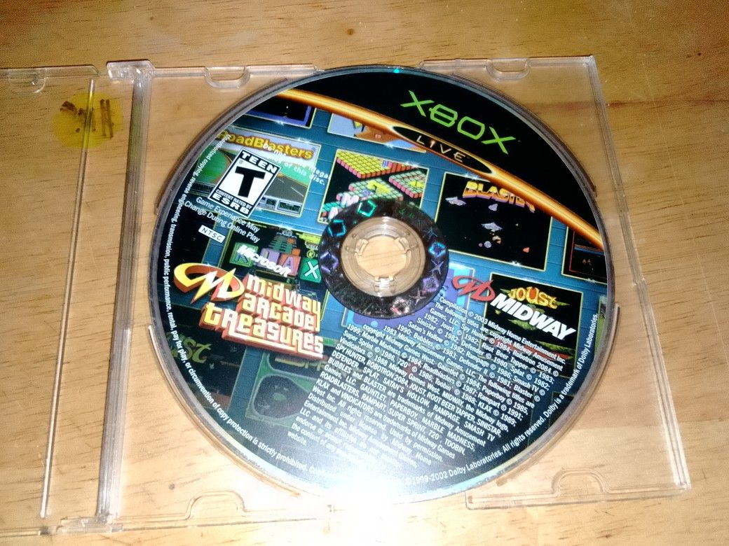 Xbox Game Midway Arcade Treasures 24 Game's