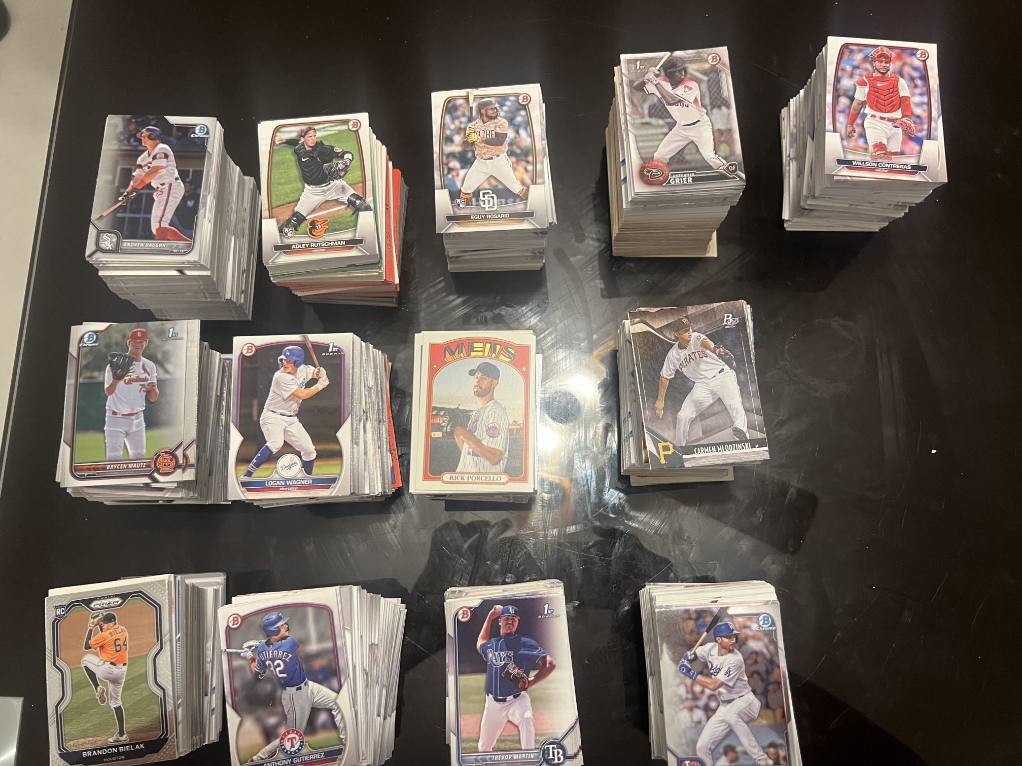 Baseball Card Lot Of 3000 Plus All Base Cards With Star Players