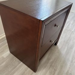 Wood nightstand / bedside table