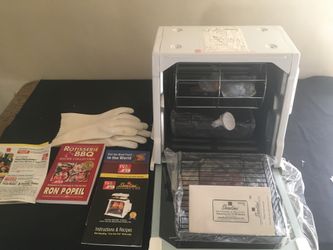 Brand new show time rotisserie and barbecue, with video and all the books and utensils to go with it I paid $327 and I am asking$100 nonnegotiable.