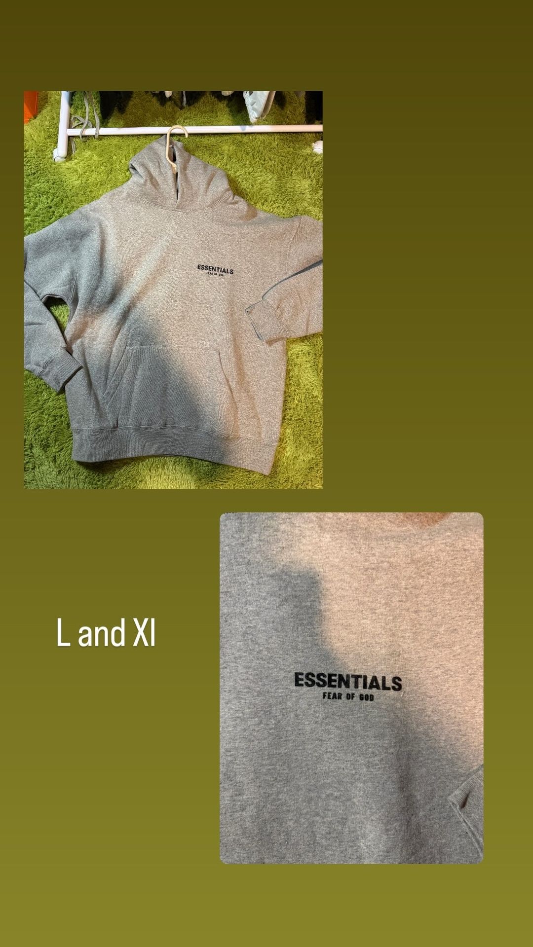 Grey essential Hoodie 