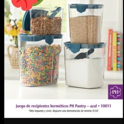 JUEGO DE 4 RECIPIENTES HERMÉTICOS INCLUYE 4.5 QT Y 4 QT Y 2 QT Y 1.5 QT PRINCESS HOUSE 🌷⚘️