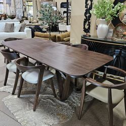 Summer Sale!!!  Mid Century solid Wood 7 Pc Dining Set!!!