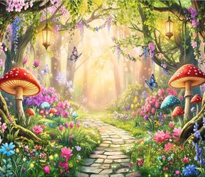 Enchanted forest backdrop