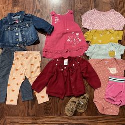 Girls Size 9-12 Month Clothing Lot